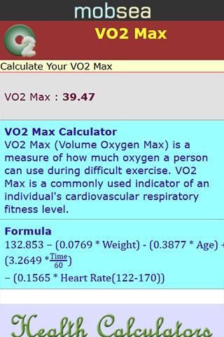 最大摄氧量计算器截图3