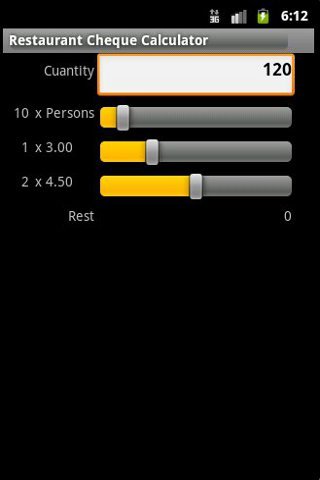 Restaurant Cheque Calculator截图2