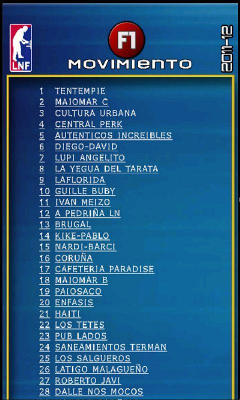 LNF-Liga Nacional De Futbolín截图4