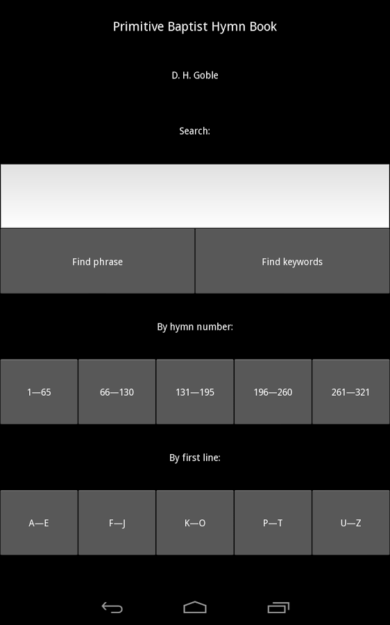 Goble Primitive Baptist Hymns截图1