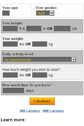 Weight Loss Calculator截图1