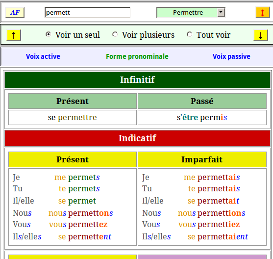 Conjugaisons françaises截图1