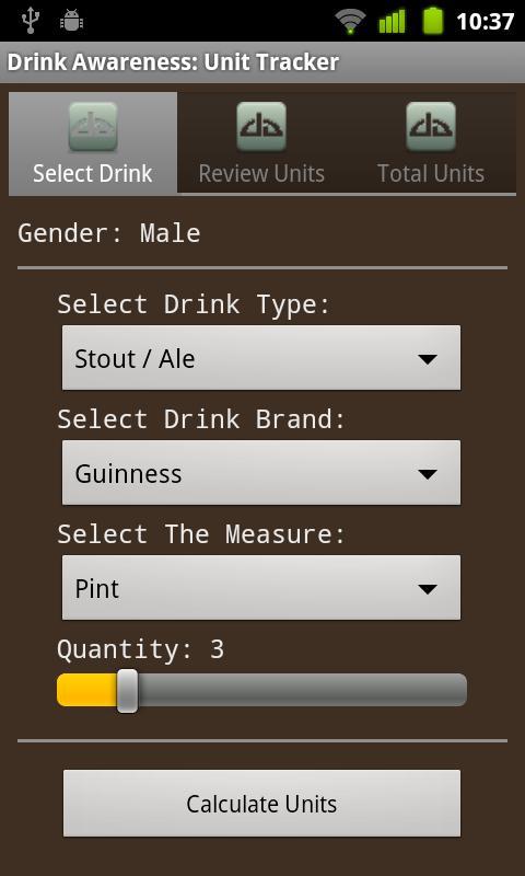 Drink Awareness: Unit Tracker截图4