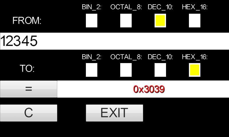 Bin Octal Dec Hex Converter截图3