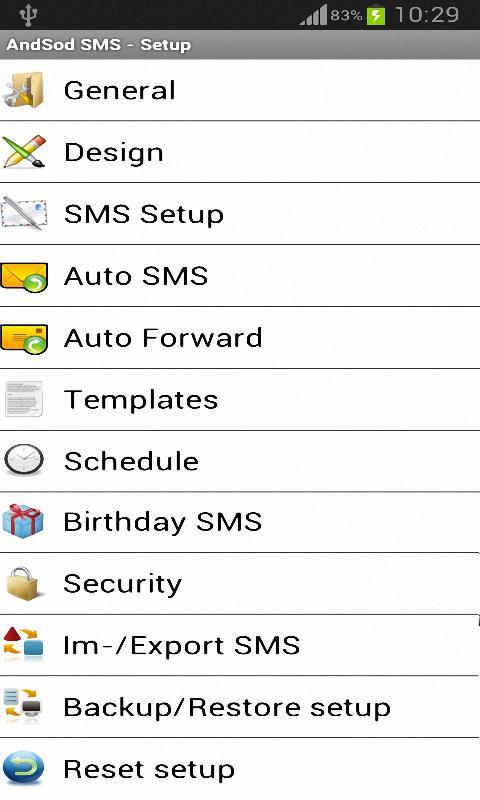 AndSod SMS Test截图8