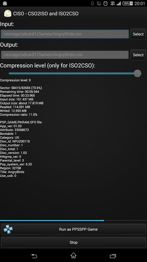 CISO – PSP ISO Compress...截图5