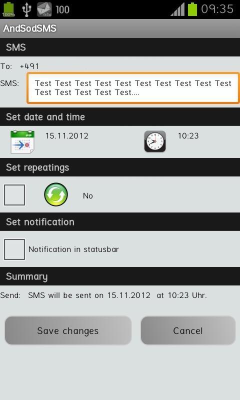 AndSod SMS Test截图4