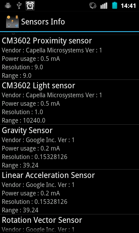 Sensors info截图2