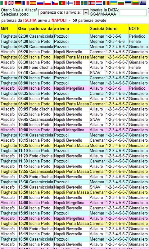 Orario Navi Aliscafi截图2