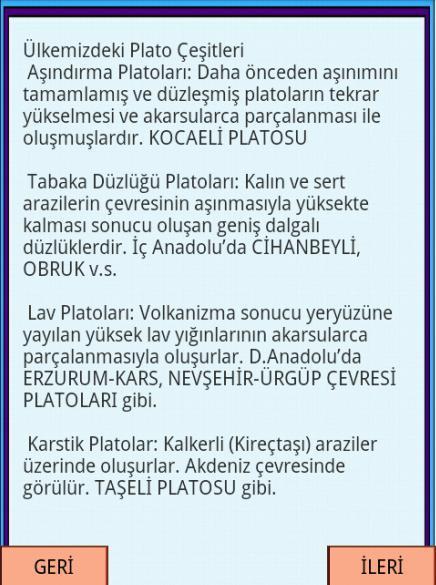 KPSS COĞRAFYA Plato ve Ovalar截图5