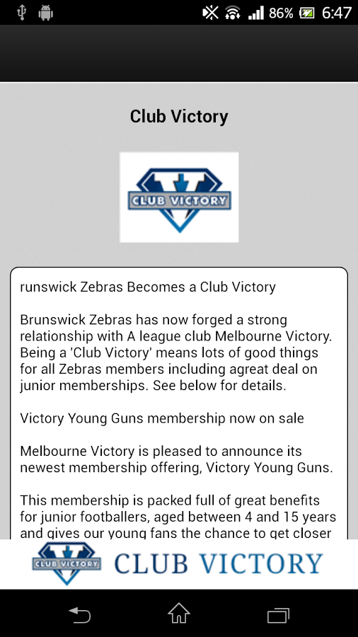 Brunswick Zebras Football Club截图4