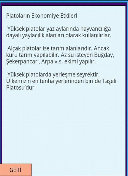 KPSS COĞRAFYA Plato ve Ovalar截图7