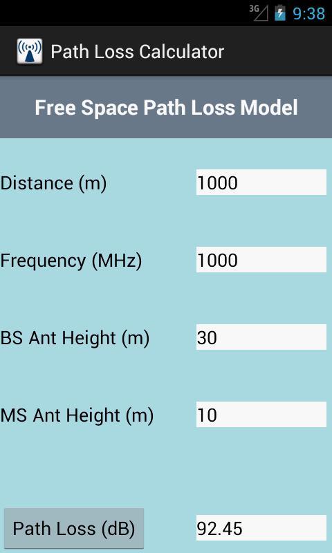 Path Loss Calculator截图2