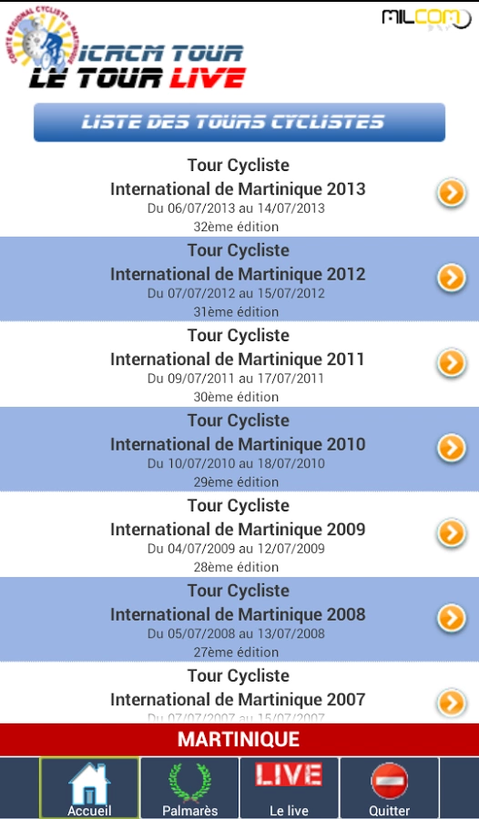 iCRCM - Cyclisme Martinique截图2