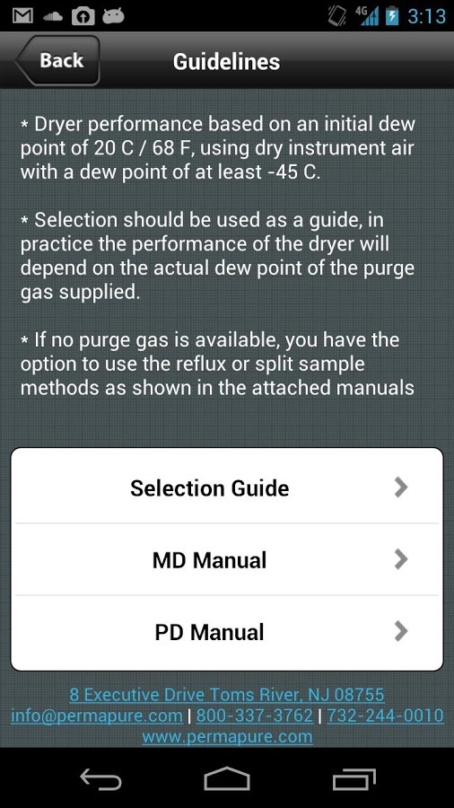 Perma Pure Dryer Sizing App截图5