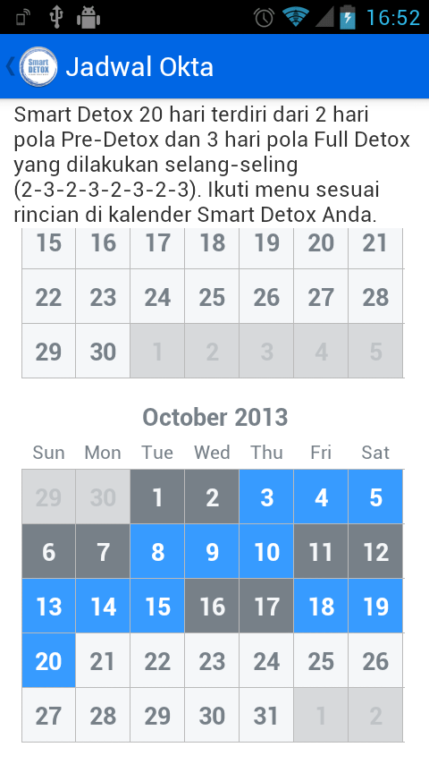 Smart Detox Calendar截图3