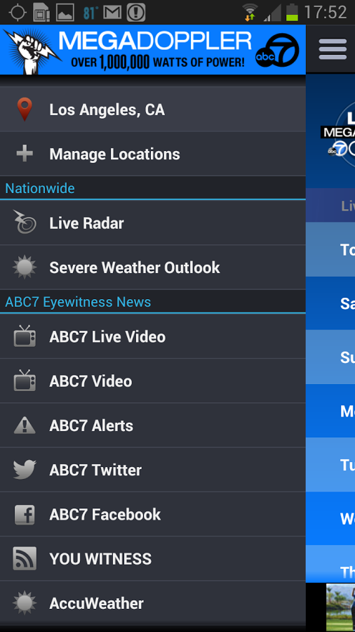 MEGADOPPLER – ABC7 LA WEATHER截图5