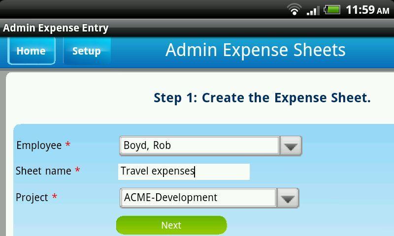 Dovico Admin Expense Entry截图5