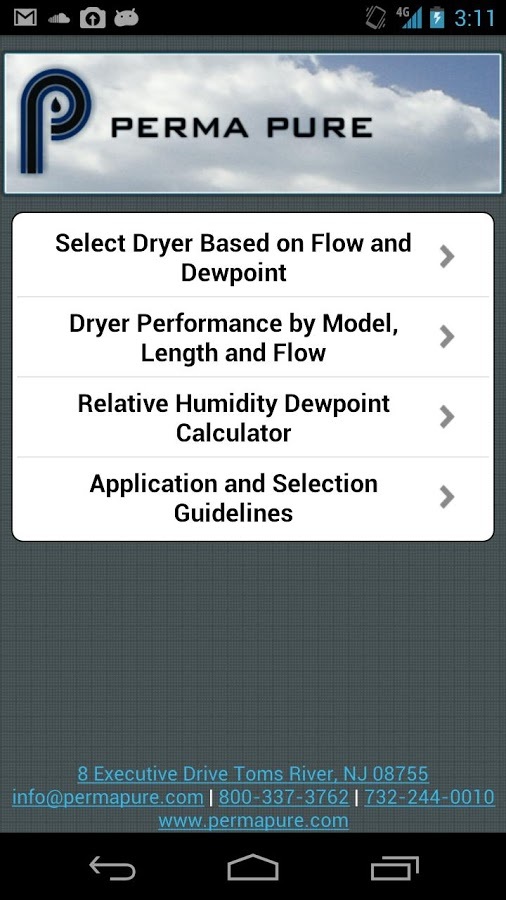 Perma Pure Dryer Sizing App截图1