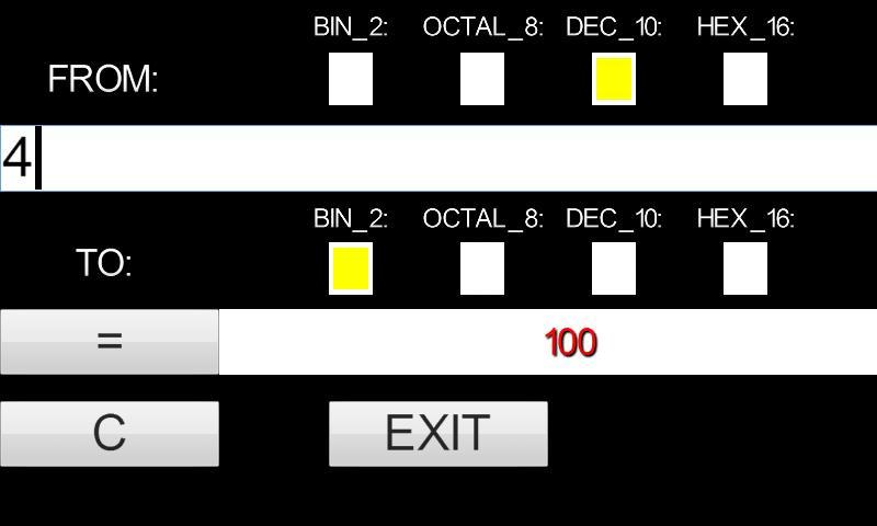 Bin Octal Dec Hex Converter截图2