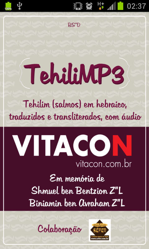 TehiliMP3 - Salmos com Áudio截图1