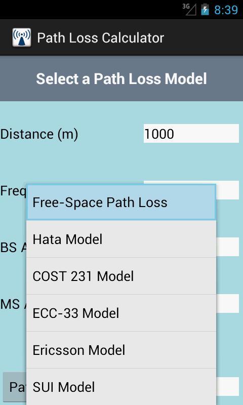 Path Loss Calculator截图1