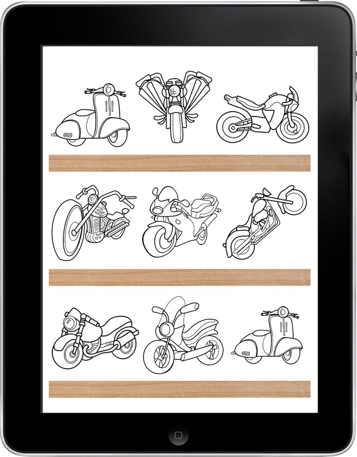 摩托車著色遊戲截图1
