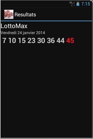 Résultats Lotto Quebec Canada截图3