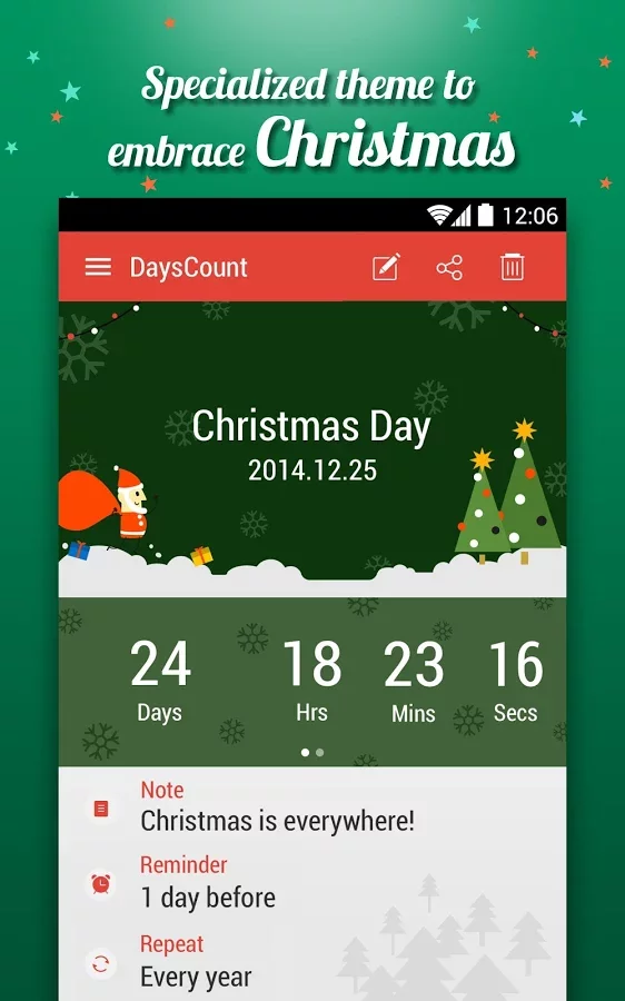 DaysCount - 倒数 圣诞版截图2