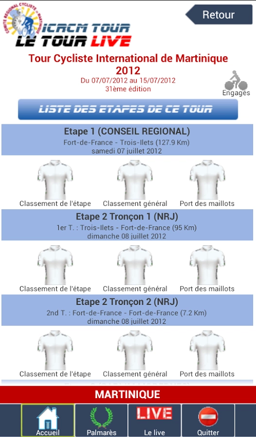 iCRCM - Cyclisme Martinique截图3