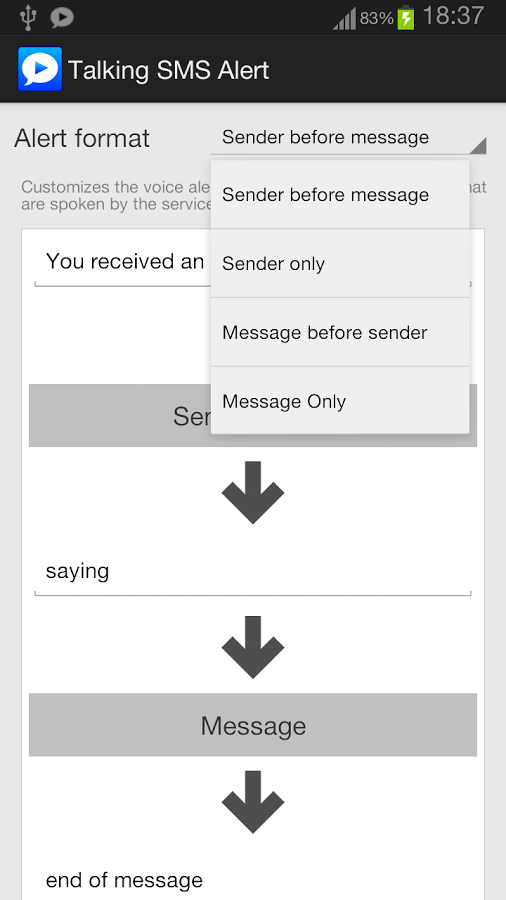 Talkin Text Alert Lite截图2