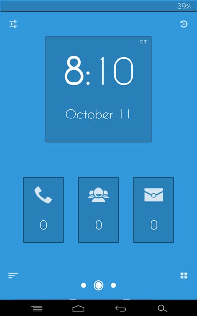 Flat Blue - Zooper Widget Pro截图1