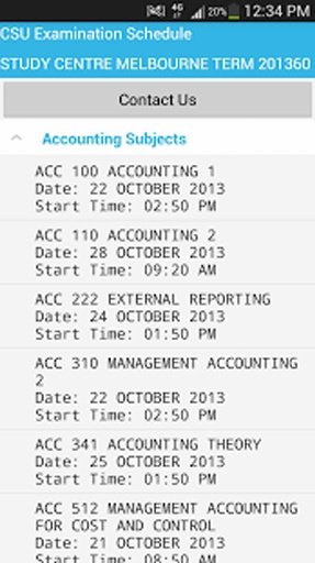 CSU Examination Schedule截图4