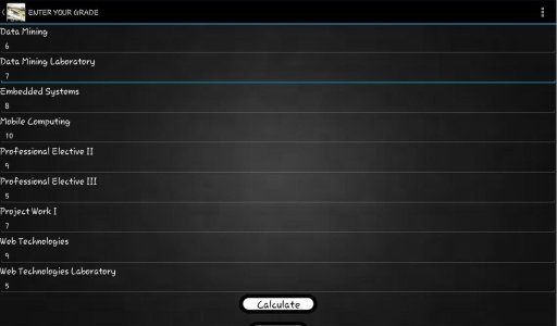 PSG Tech CGPA Calculator截图3