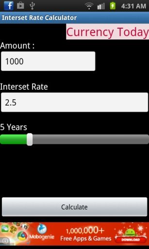 Interset Rate Calculator截图1