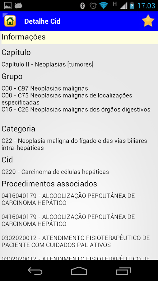 Consulta Tabela Saúde [CID 10]截图6