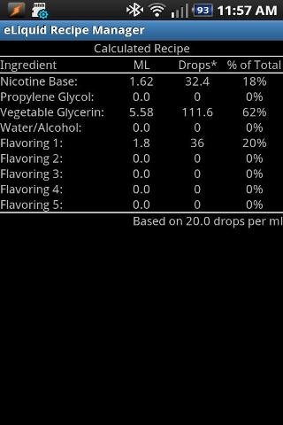 eLiquid Recipe Manager Lite截图3