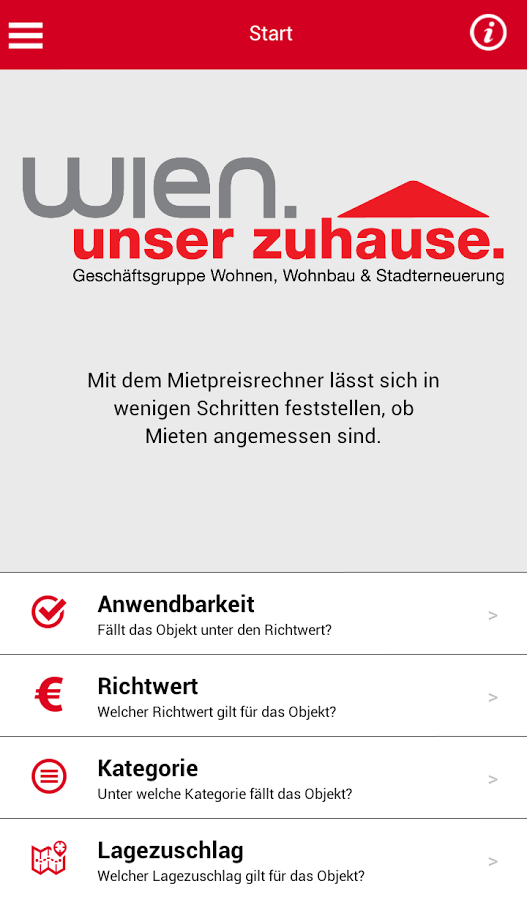 Wiener Mietenrechner App截图1