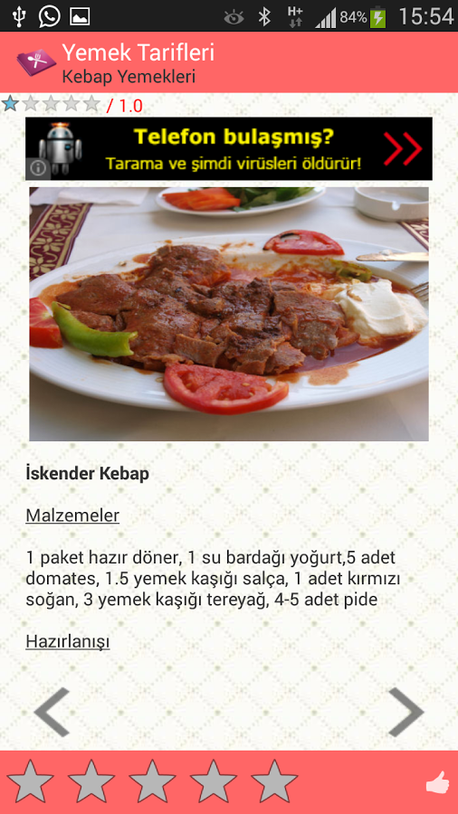 Ücretsiz Kolay Yemek Tarifleri截图2