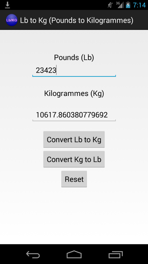 Pound to Kilogram converter截图3