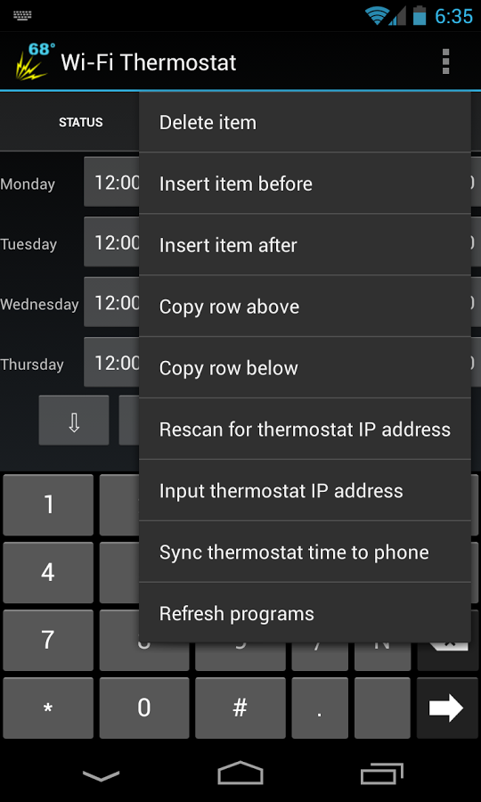 Wi-Fi Thermostat截图4