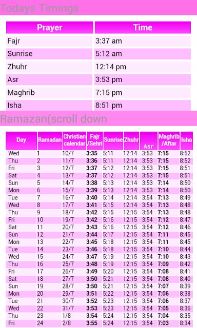 Ramadan Timings截图1