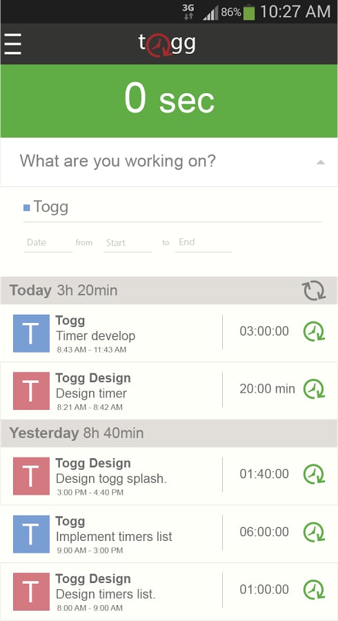 Togg for Toggl - Time Tr...截图6