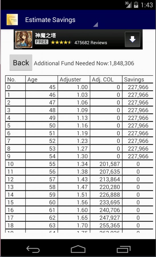 JX Retirement Planner截图2