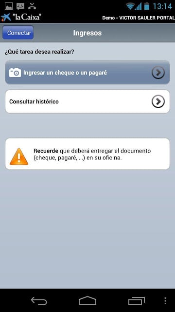 Ingreso de cheques截图1