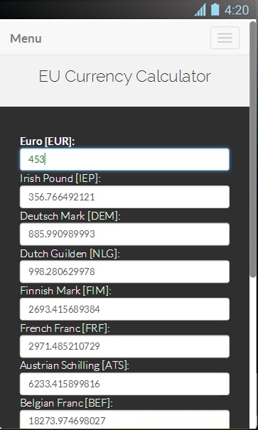 EU Currency Calculator截图3