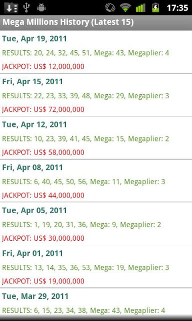 USA Lotto Results截图3