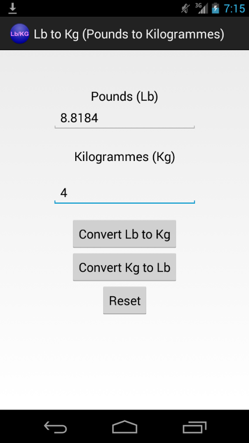 Pound to Kilogram converter截图4