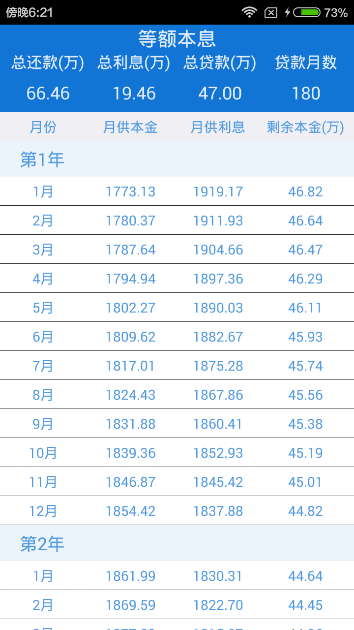 房贷计算器2015截图3