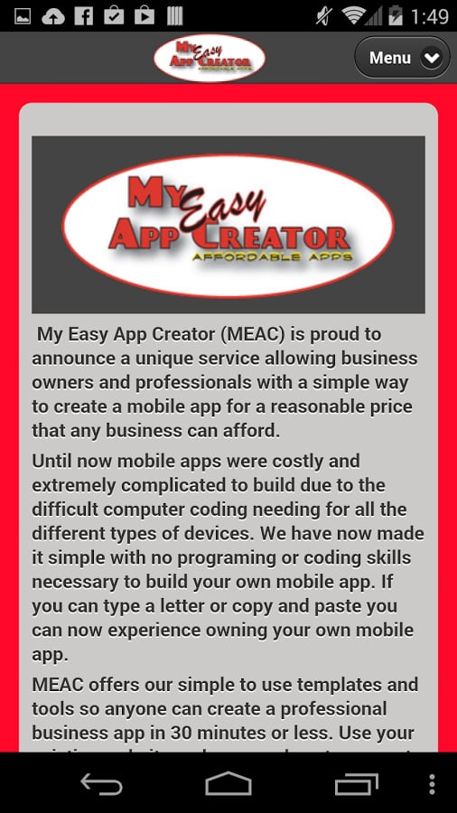 My Easy App Creator Mobile App截图2